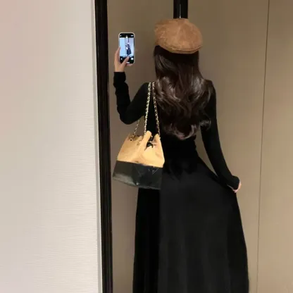 『フリー』セット 大人の定番 着心地良い 絶対流行 ファッション ニット生地 無印 着瘦せ トップス+スカート