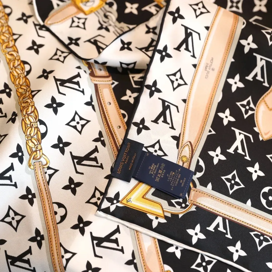 華やか フェミニン しなやか ヴィンテージ アートデザイン 100%シルク スカーフ