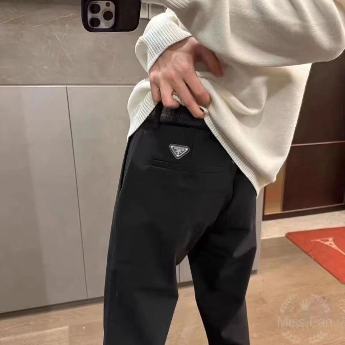 『M-4XL』新しいスリムフィットのビジネスカジュアルパンツ、黒、多用途のドレスパンツ