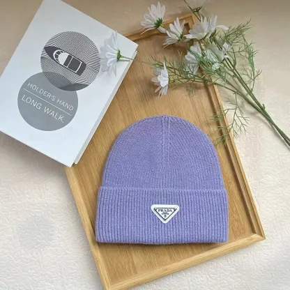冬用ニットラビットファーファッショナブルな秋冬用厚手暖かいウール帽子