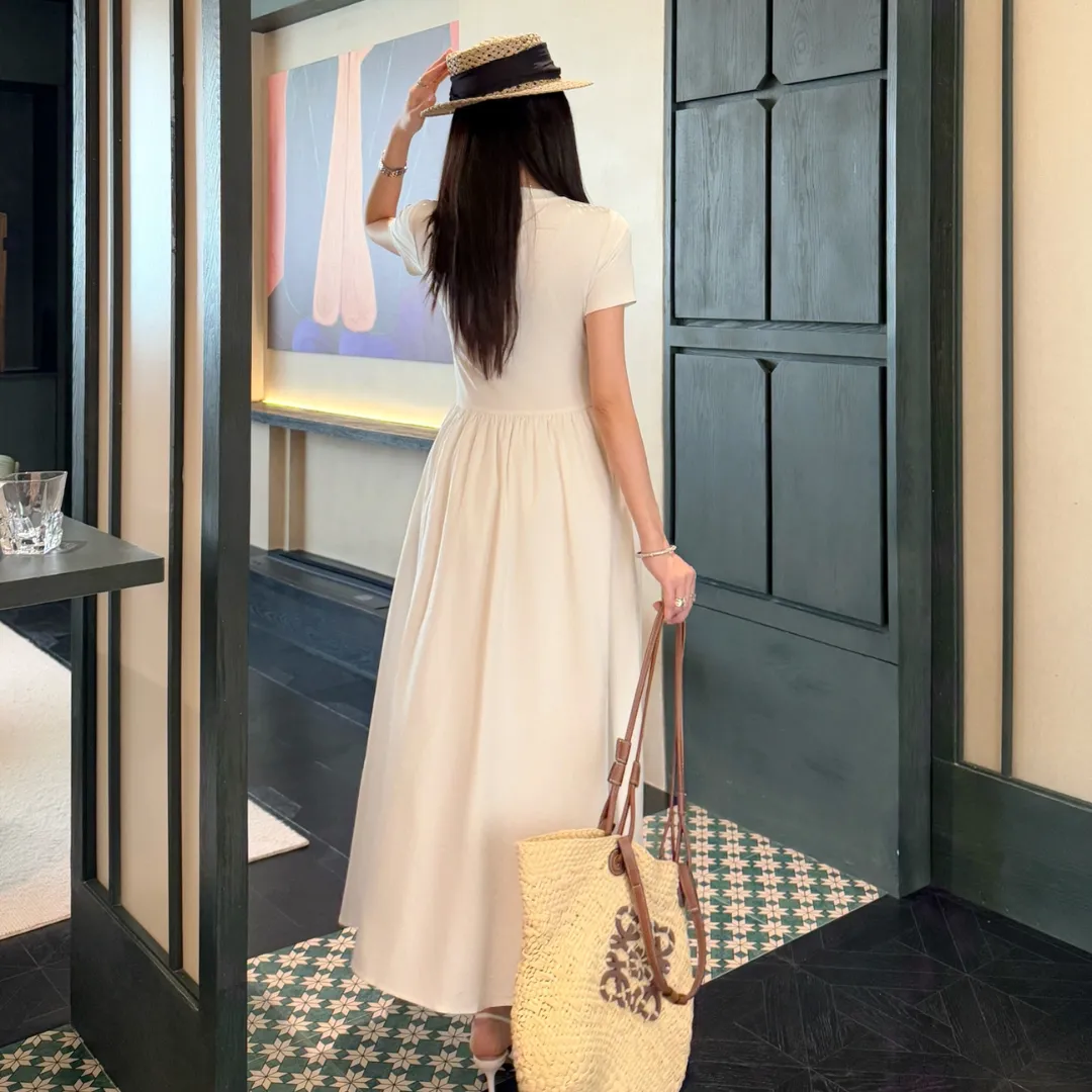 『 S-L』大注目 大活躍 女子マスト フェミニン シンプル キレカジ ポケット付き ワンピース