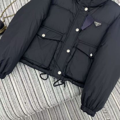 『S-L』スタンドカラー、大きなポケット、レタードダウンジャケット/コットンコート - 人気のコットンパッド入りジャケット