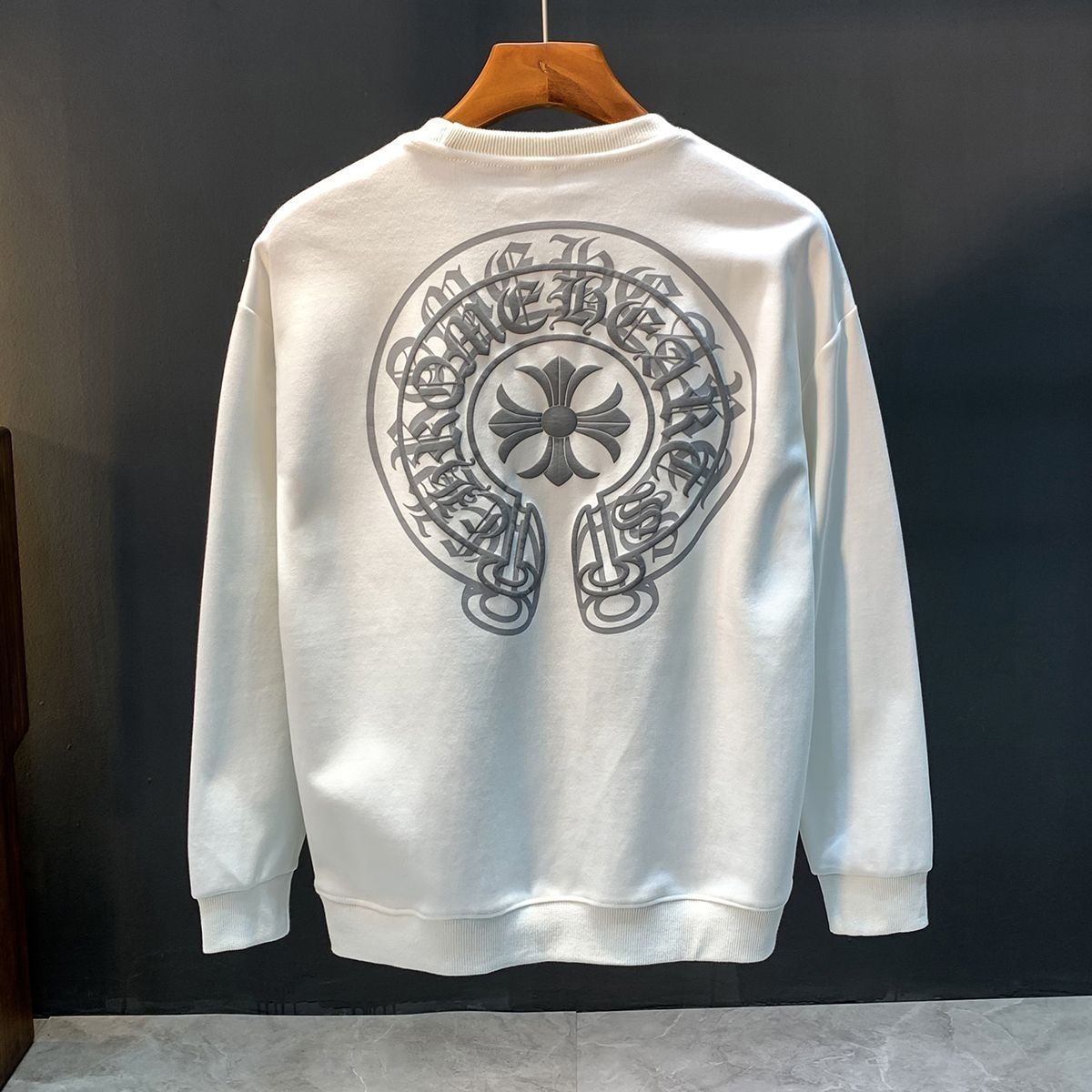 【M-4XL】ファッションブランドのスウェットシャツ秋冬新作プラスベルベット厚手カジュアルラウンドネックルーズジャケット