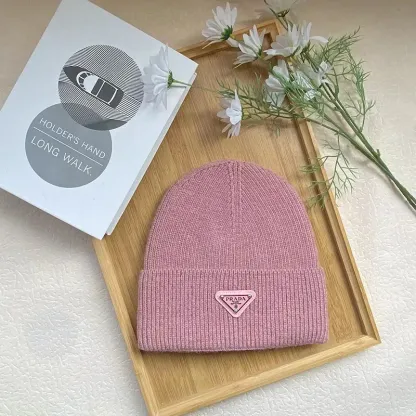 冬用ニットラビットファーファッショナブルな秋冬用厚手暖かいウール帽子