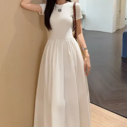 『 S-L』大注目 大活躍 女子マスト フェミニン シンプル キレカジ ポケット付き ワンピース