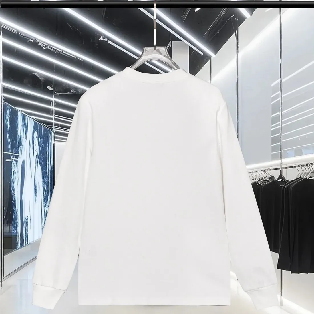 『M-3XL』クラシックレタープリントユニセックスプルオーバーラウンドネック長袖カジュアルスタイル