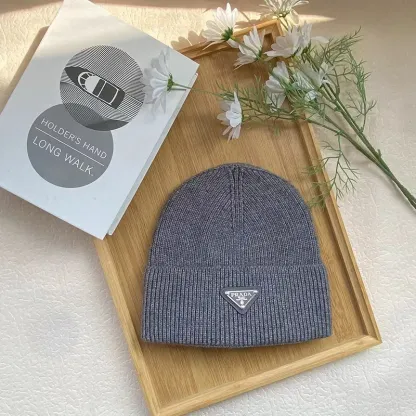 冬用ニットラビットファーファッショナブルな秋冬用厚手暖かいウール帽子