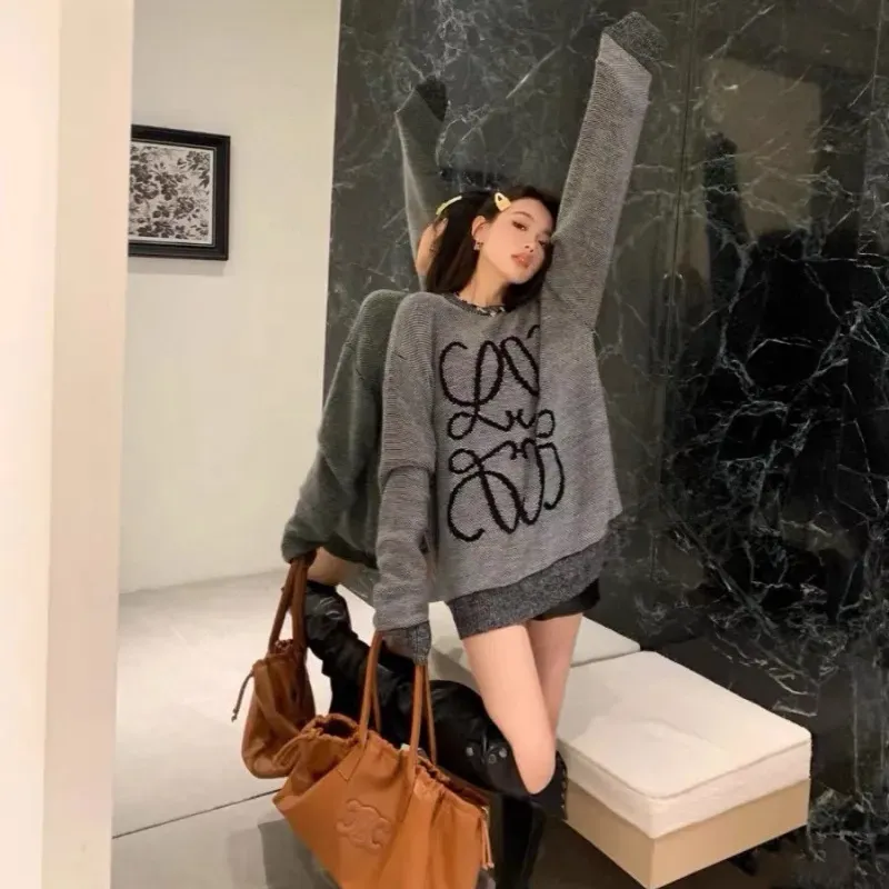 『S-XL』新しいスタイルの厚手のセーター、女性用のファッショナブルなラウンドネックニットセーター