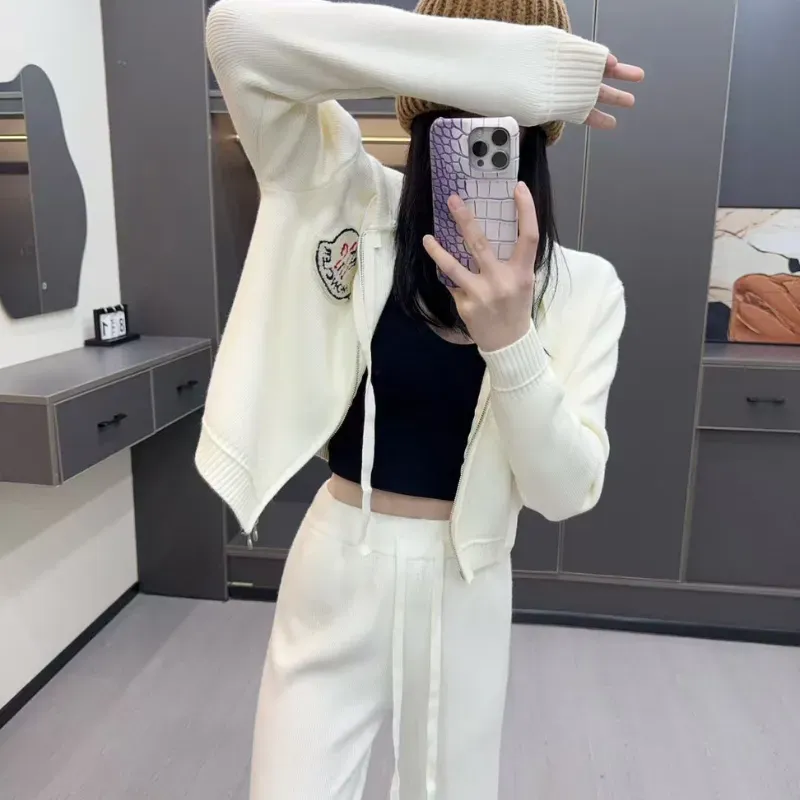 『S-L』秋冬新作 ジッパー付きニット 厚手カーディガンジャケット レディース