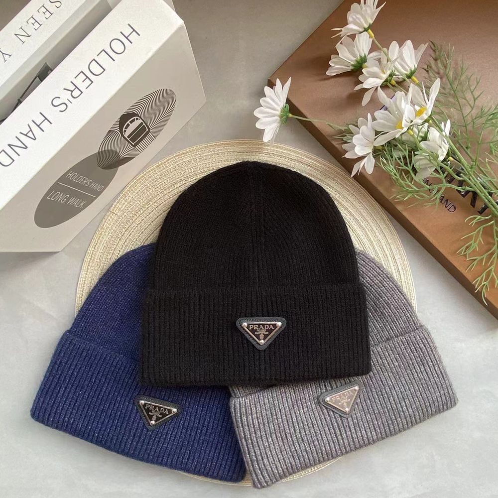 冬用ニットラビットファーファッショナブルな秋冬用厚手暖かいウール帽子