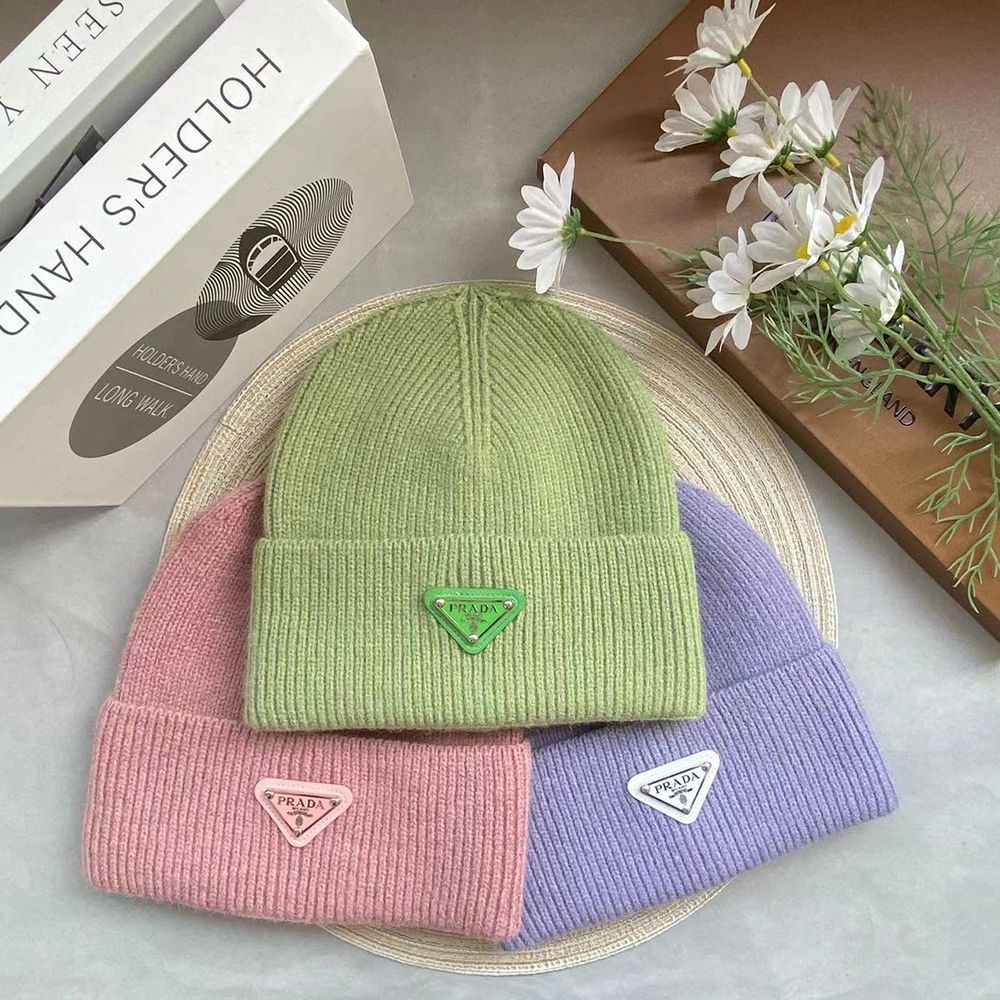 冬用ニットラビットファーファッショナブルな秋冬用厚手暖かいウール帽子