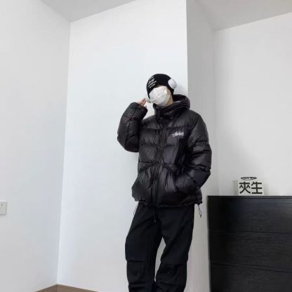 『M-2XL』新しい冬用中綿コート、ユニセックス、厚手、暖かい、ゆったりフィット