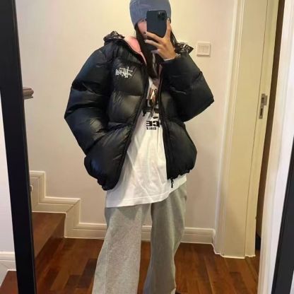 『M-2XL』新しい冬用中綿コート、ユニセックス、厚手、暖かい、ゆったりフィット