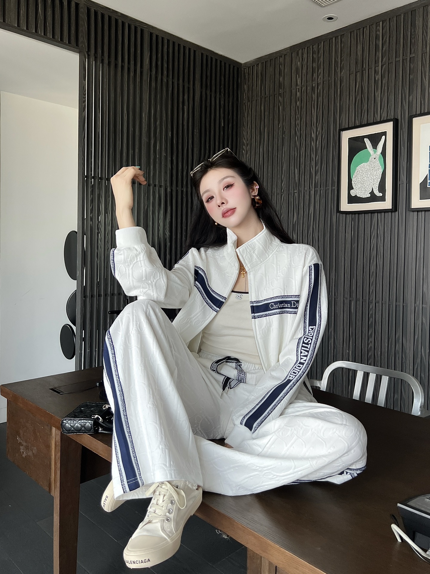 『S-L』新しいクラシックリボンレタージャカードスーツ