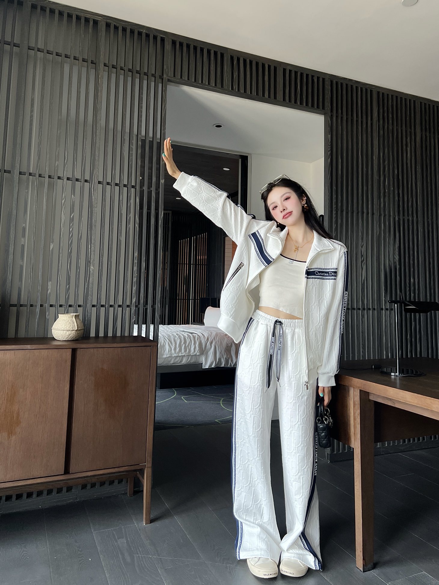 『S-L』新しいクラシックリボンレタージャカードスーツ