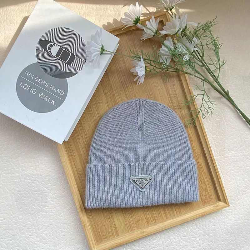 冬用ニットラビットファーファッショナブルな秋冬用厚手暖かいウール帽子