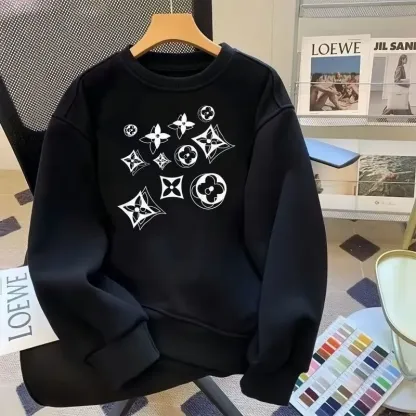 『S-5XL』カップルスウェットシャツメンズプリントルーズ春と秋のトレンドファッショントップス