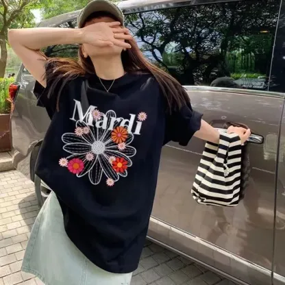 大人の定番 ファッション 着せやすい シンプル 気質いい 通気性 快適 プリント 合わせやすい ゆったり Tシャツ