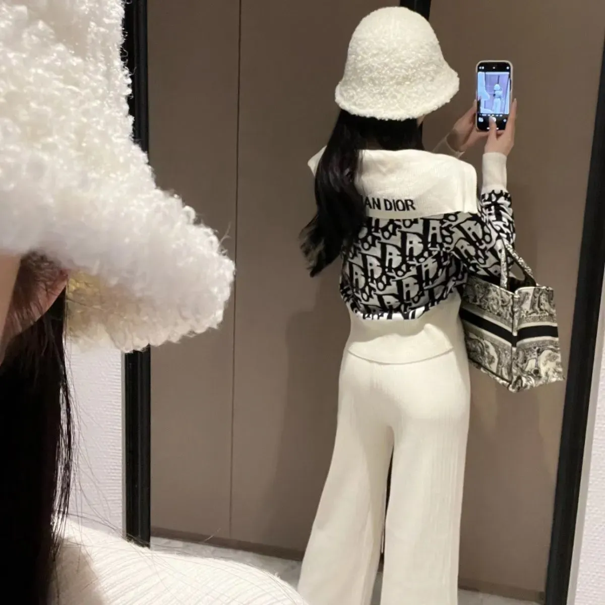 『S-XL』高級感のある トレンド 単品注文可 人気 長袖 ニット トップス ハイウエスト ワイドパンツ