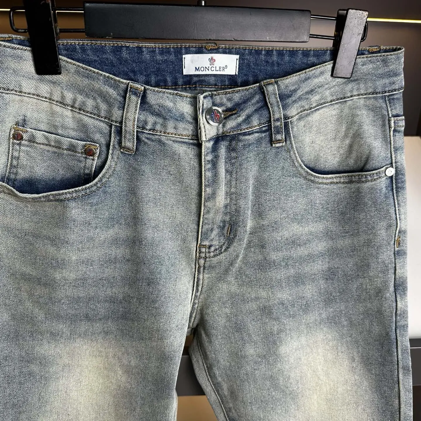 『S-2XL』クラシック 春夏 ウォッシュ メンズ スリム ストレート ジーンズ