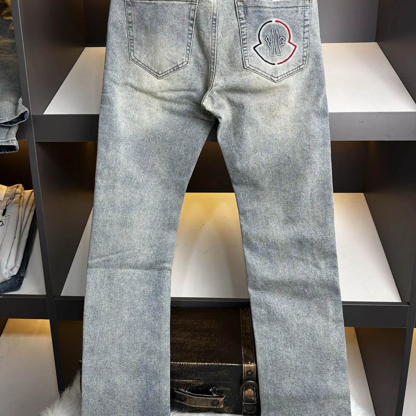 『S-2XL』クラシック 春夏 ウォッシュ メンズ スリム ストレート ジーンズ