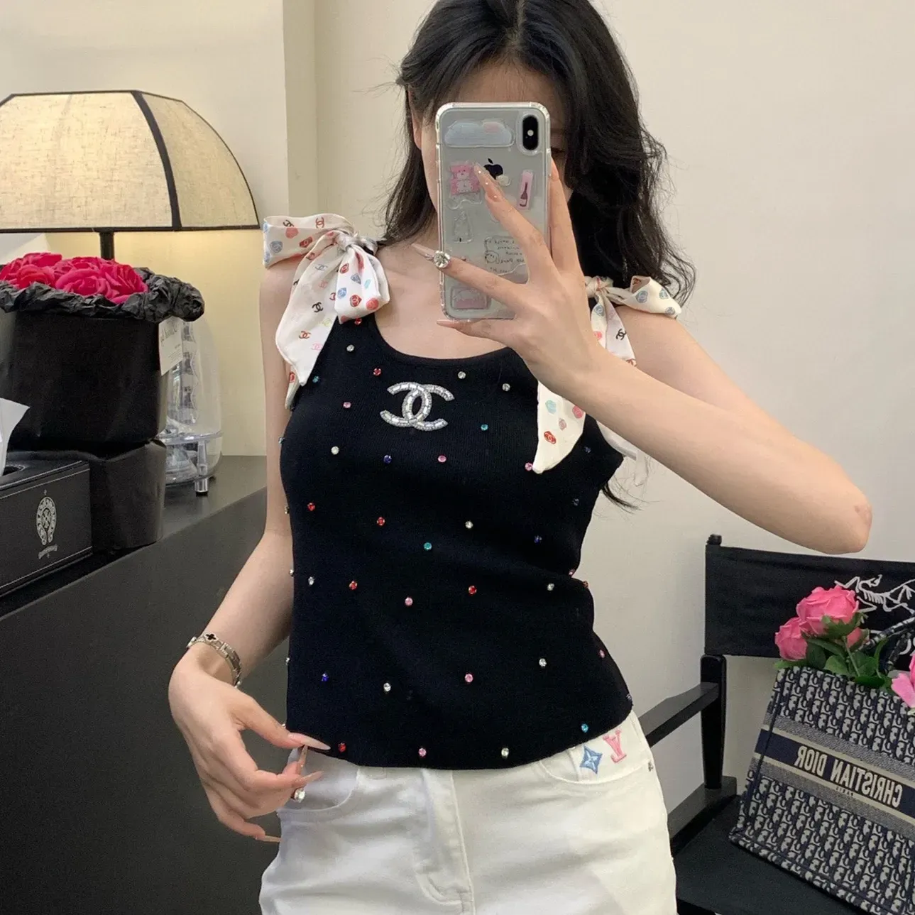 『フリーサイズ』組み合わせやすい 美人度アップ 女子マスト 高級感 クラシック フィット感 エレガント タンクトップ