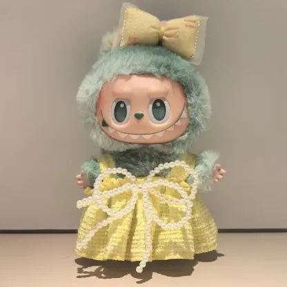 取り入れたい 大人気 キュート スウィートリボン labubuぬいぐるみペンダント 服