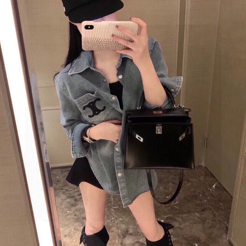 『S-L』超人気商品 美人度アップ 組み合わせやすい フェミニン ボタン デニム アウター