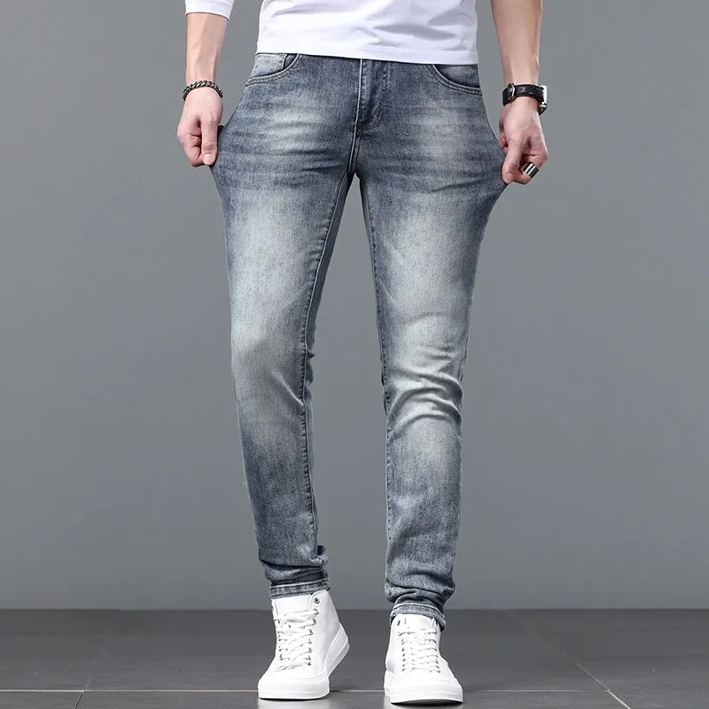 『S-2XL』上品 ファッション シンプル 高品質 着瘦せ ストレッチ 合わせやすい ジーンズ