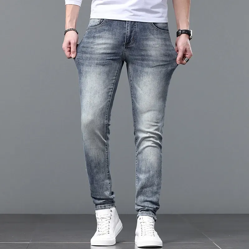 『S-2XL』上品 ファッション シンプル 高品質 着瘦せ ストレッチ 合わせやすい ジーンズ