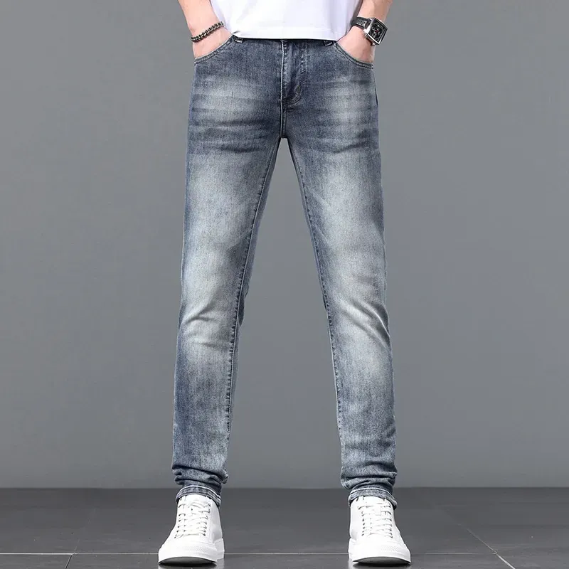 『S-2XL』上品 ファッション シンプル 高品質 着瘦せ ストレッチ 合わせやすい ジーンズ