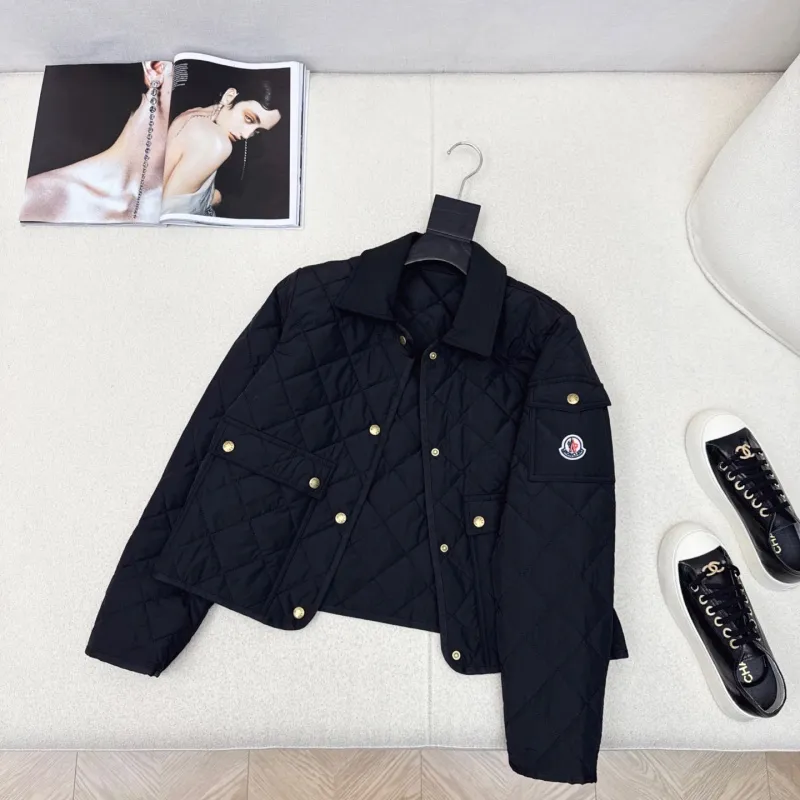 『S-L』好感度UP 元気いっぱい フェミニン シングルブレスト クルーデュロンジャケットアウター