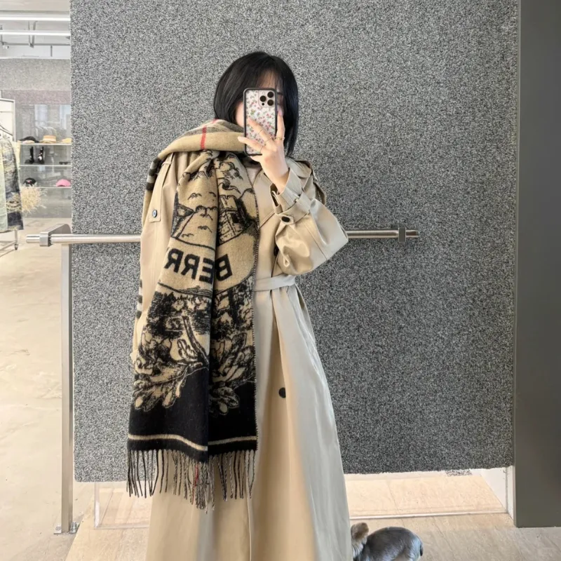 寒い季節に大活躍！高級感 シンプル 暖かい マフラー