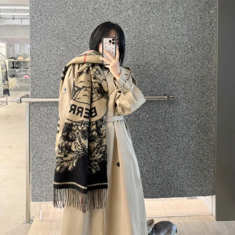 寒い季節に大活躍！高級感 シンプル 暖かい マフラー