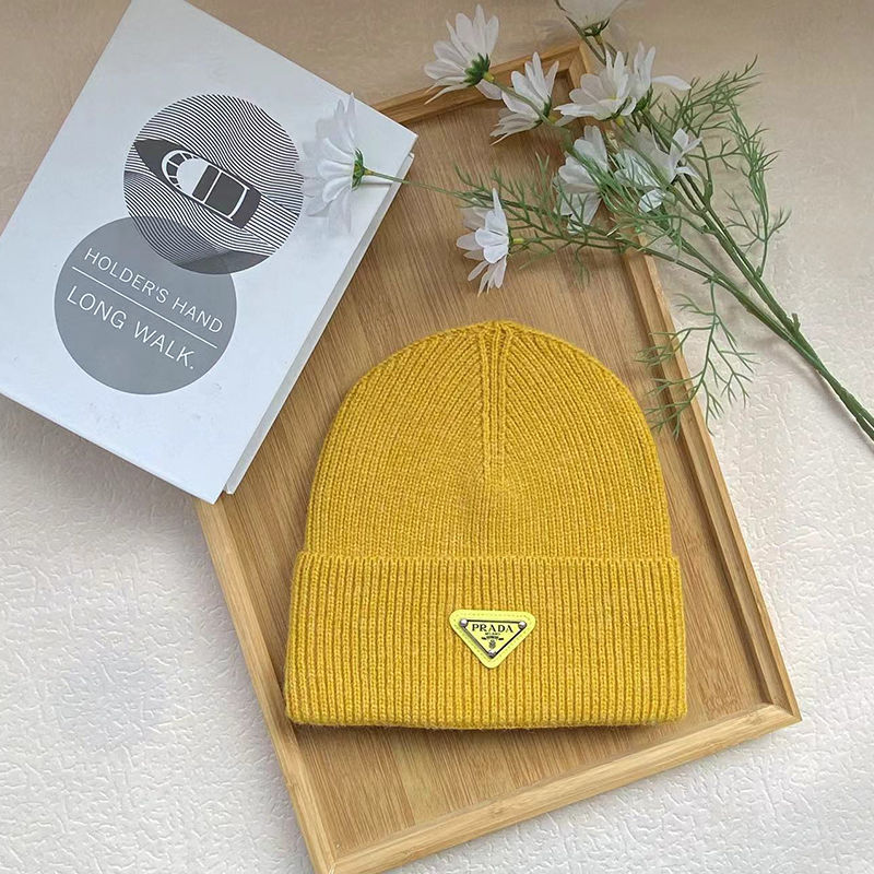 冬用ニットラビットファーファッショナブルな秋冬用厚手暖かいウール帽子