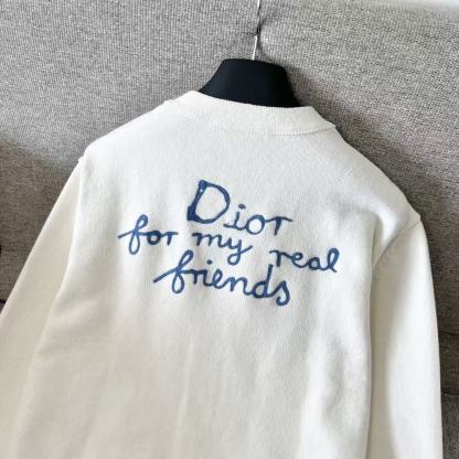 女性のためのファッショナブルなカーディガン、文字刺繍カーディガン、ゆったりとした万能な長袖ニットセータージャケット