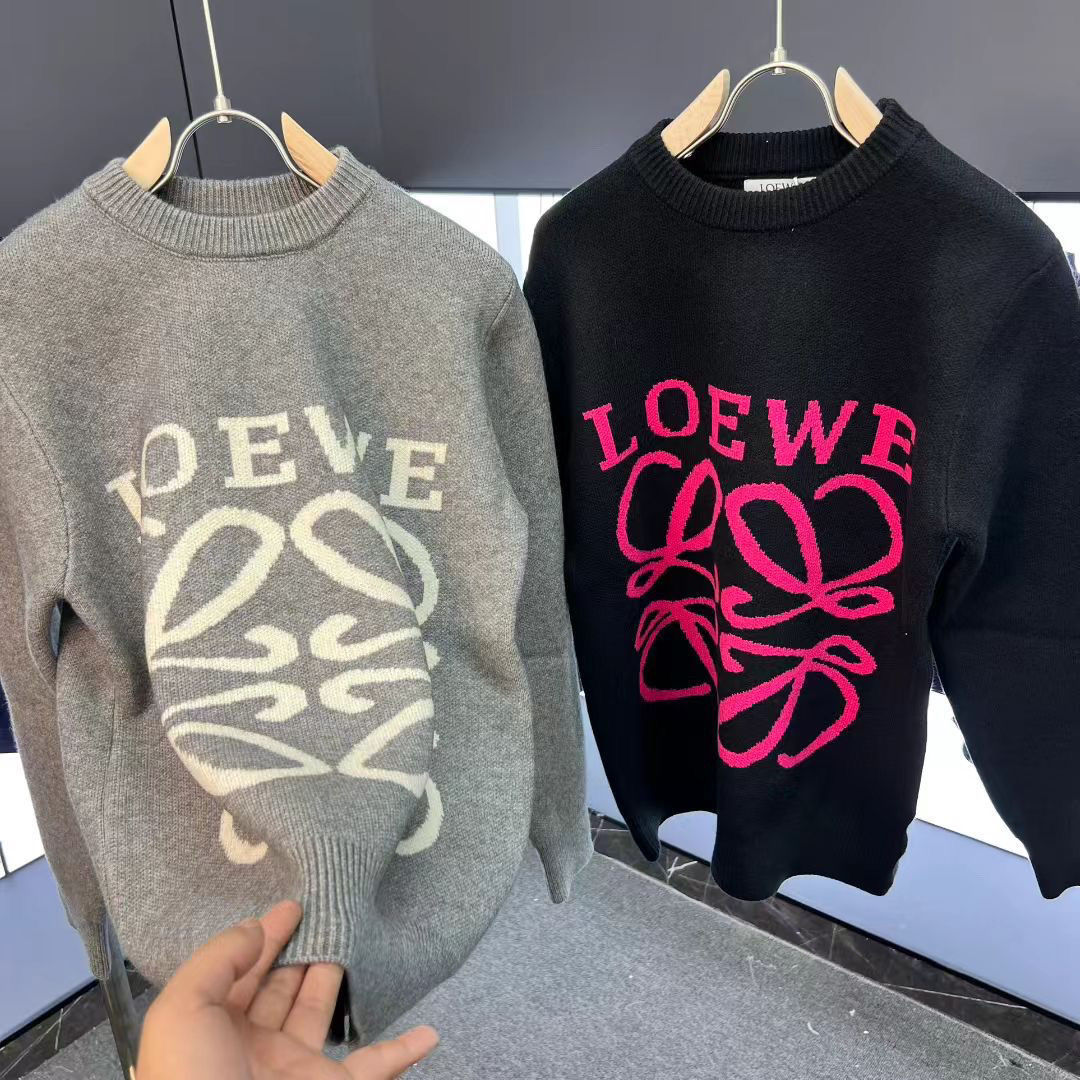 2025年秋冬レターラウンドネック長袖セーター