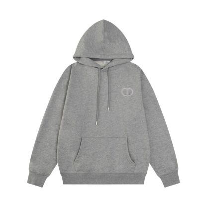 新作人気の刺繍入り秋冬フード付きスウェットシャツ、裏起毛、ユニセックスのゆったりカジュアルトップス。