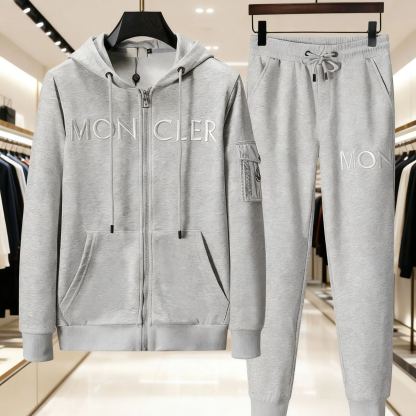 新作秋冬メンズスポーツスーツカーディガンルーズフード付きジャケットツーピースセット