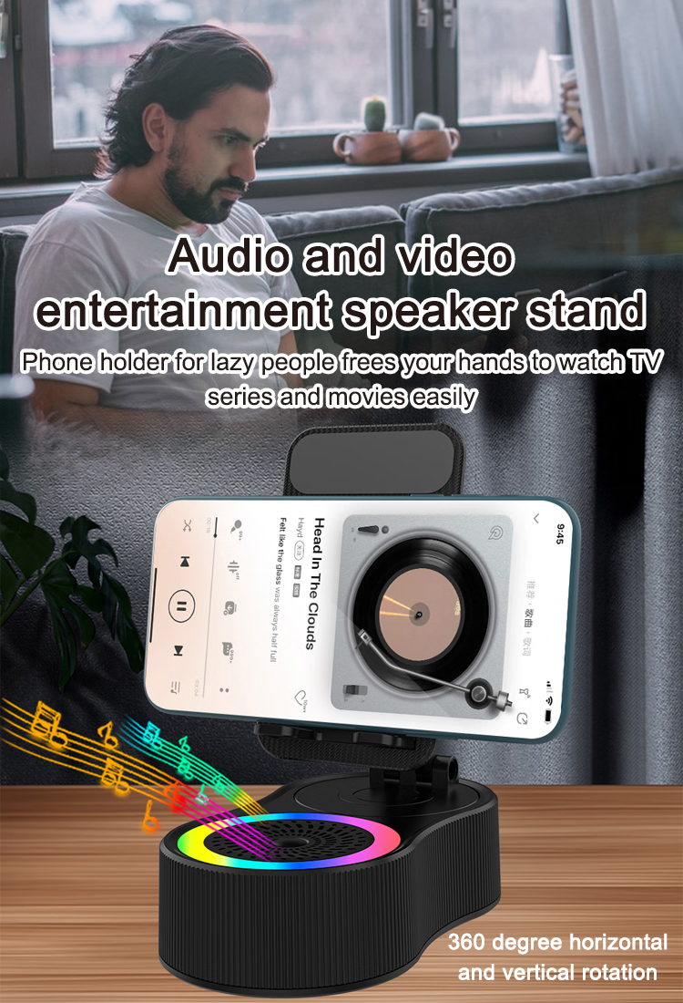 360 degree rotating mobile phone holder with lifting function