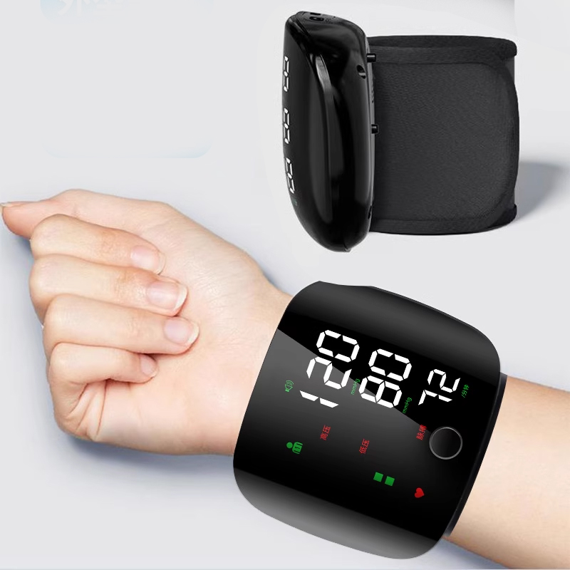 Large Screen Digital Wrist Blood Pressure Meter with Voice Prompt