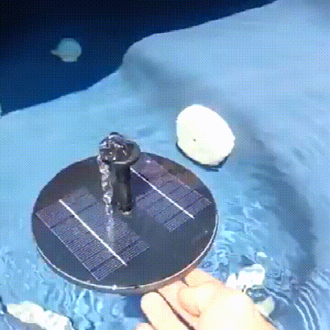 Solar-powered floating fountain☀️Solar powered, no electricity required