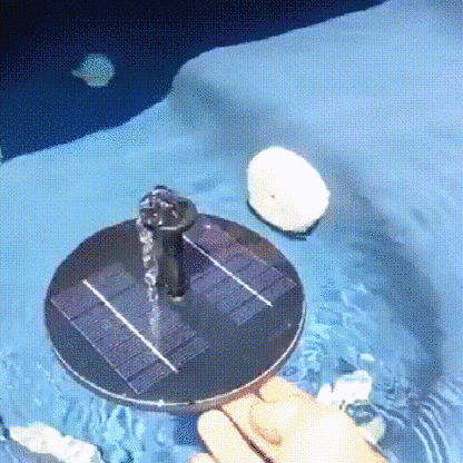 Solar-powered floating fountain☀️Solar powered, no electricity required