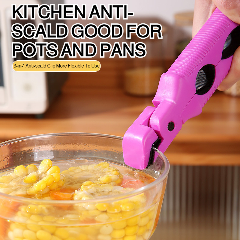 Multifunctional antiscald clip silicone dish clamp device plate opener