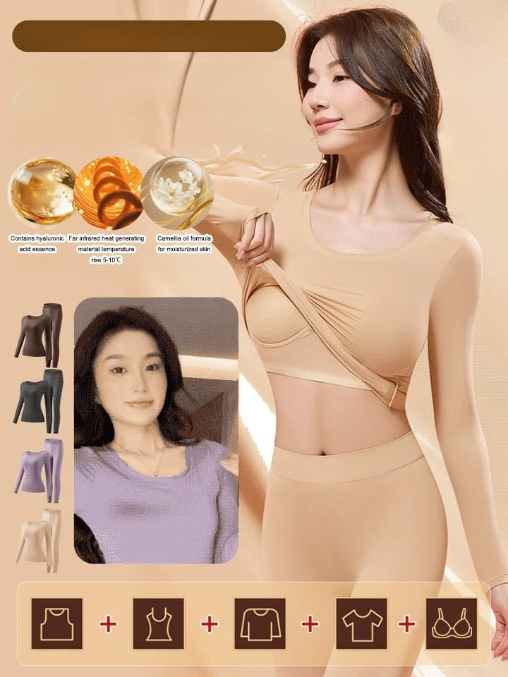 Integrated Bra Cup Hyaluronic Acid Skin Care Undershirt