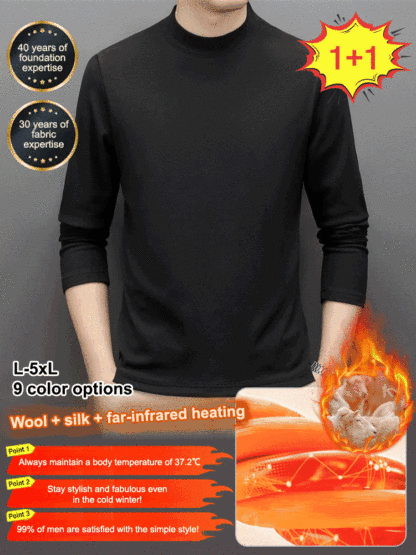 [Warm and High-Tech Insulation] Men's Winter High-Neck Sweatshirt
