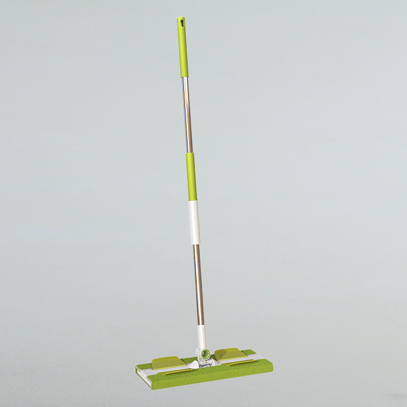 Wet and dry cloth flat mop