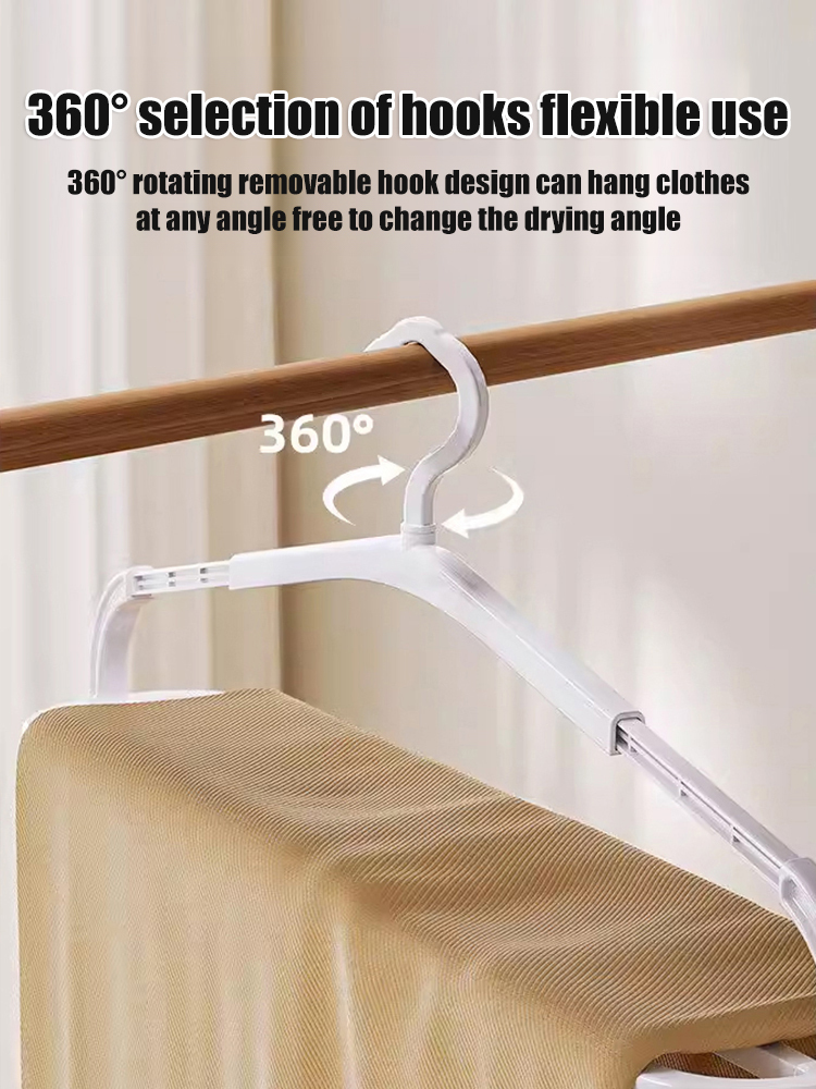 Windproof Non-slip Foldable Telescopic Clothes Hanger