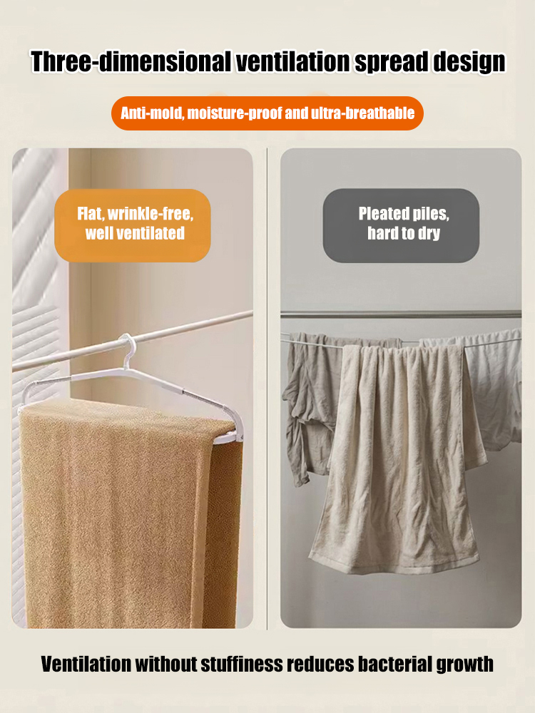 Windproof Non-slip Foldable Telescopic Clothes Hanger