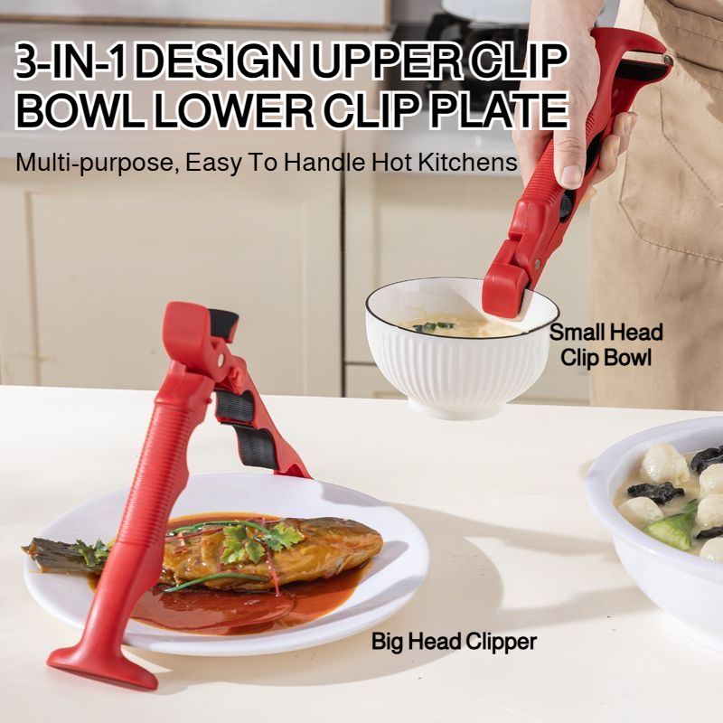 Multifunctional antiscald clip silicone dish clamp device plate opener